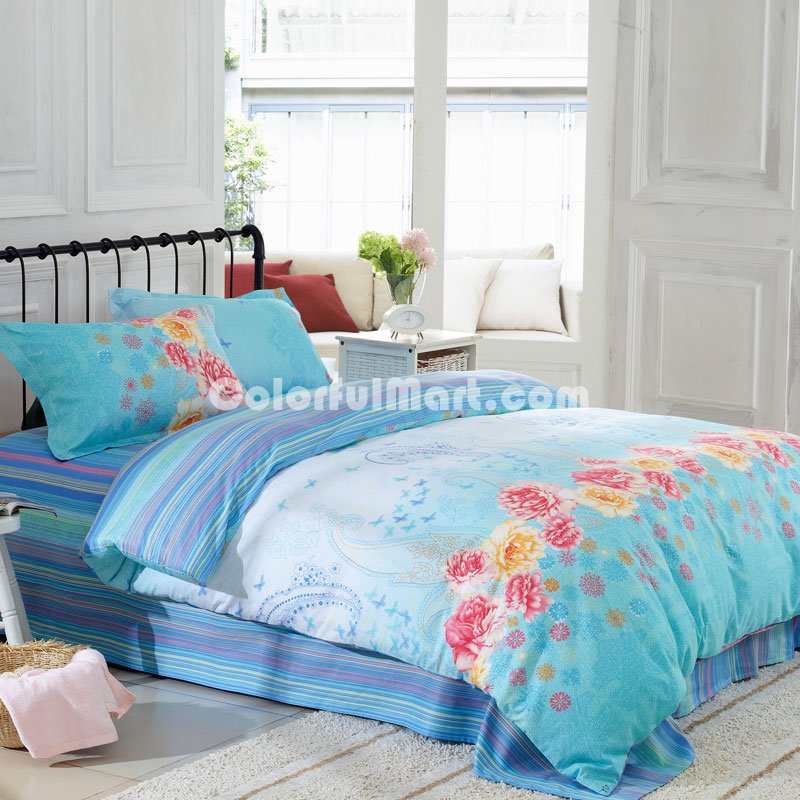 Butterfly Love Flowers Modern Bedding Sets - Click Image to Close