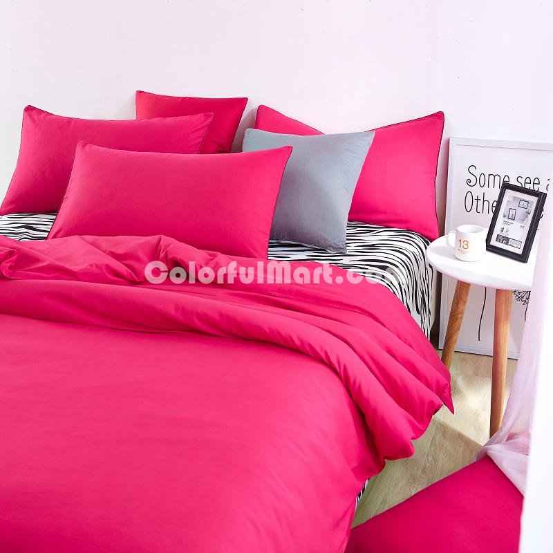 Zebra Print Rose Bedding Set Duvet Cover Pillow Sham Flat Sheet Teen Kids Boys Girls Bedding - Click Image to Close
