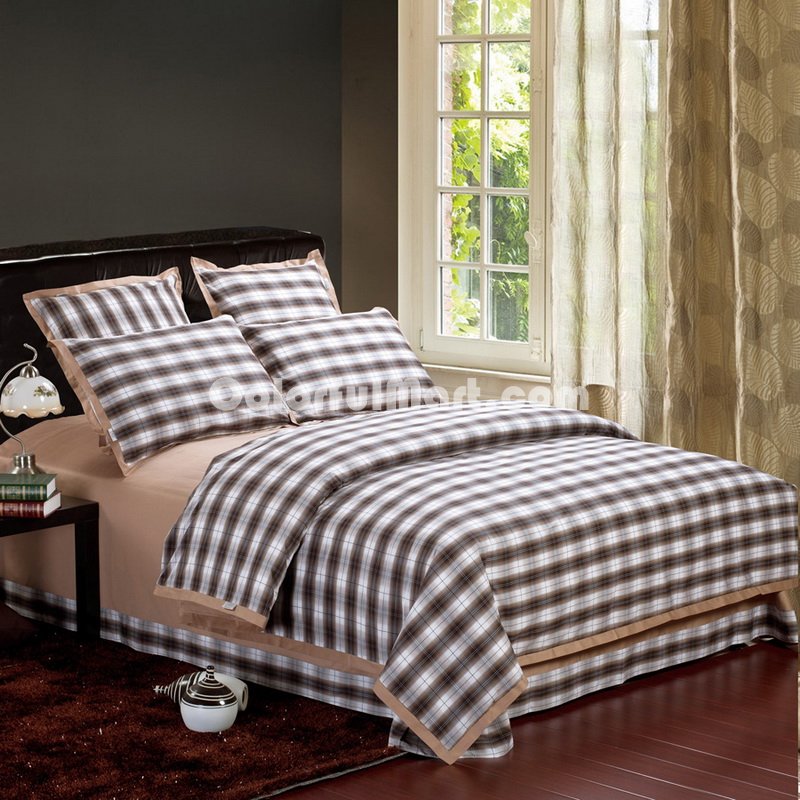 Life Style Beige Tartan Bedding Stripes And Plaids Bedding Luxury Bedding - Click Image to Close