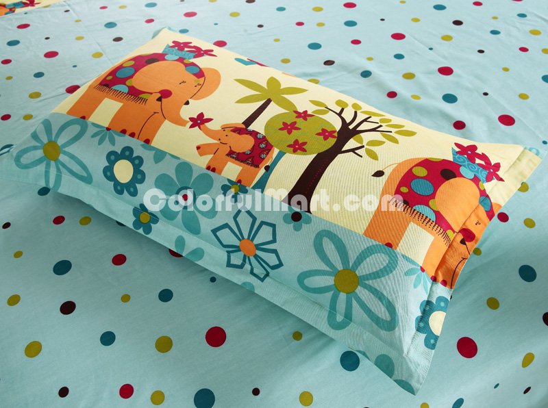 Elephants And Forest 3 Pieces Girls Bedding Sets - Click Image to Close