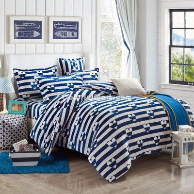 Heart By Heart Blue Style Bedding Flannel Bedding Girls Bedding