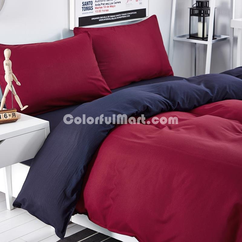 Blue Wine Bedding Set Duvet Cover Pillow Sham Flat Sheet Teen Kids Boys Girls Bedding - Click Image to Close