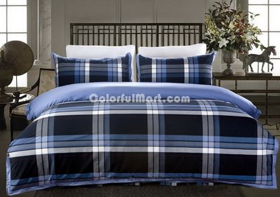 Blue Love Blue Tartan Bedding Stripes And Plaids Bedding Luxury Bedding