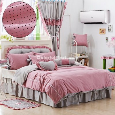 Lithe And Graceful Pink Polka Dot Bedding Princess Bedding Girls Bedding