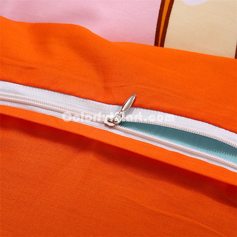 The Cheetah Family Orange Bedding Set Kids Bedding Duvet Cover Set Gift Idea - Click Image to Close