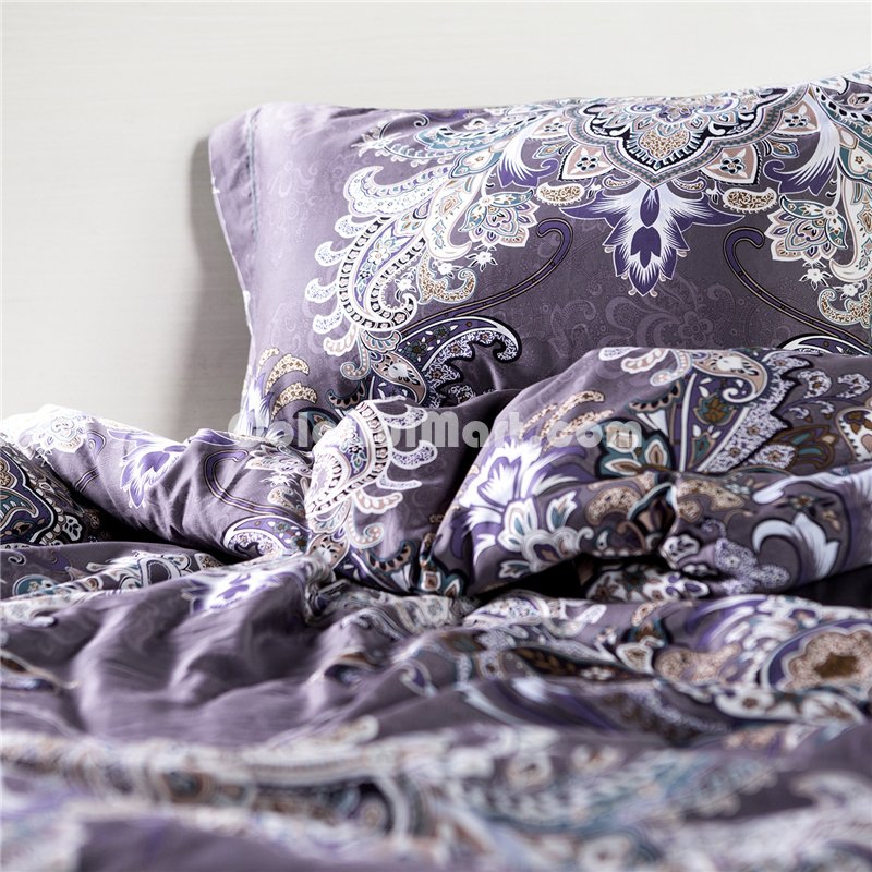 Nancy Purple Bedding Set Luxury Bedding Collection Pima Cotton Bedding American Egyptian Cotton Bedding - Click Image to Close