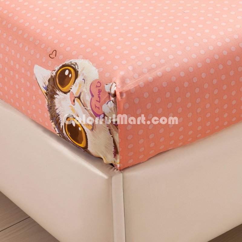 Cute Kitten Orange Cartoon Bedding Kids Bedding Girls Bedding Teen Bedding - Click Image to Close
