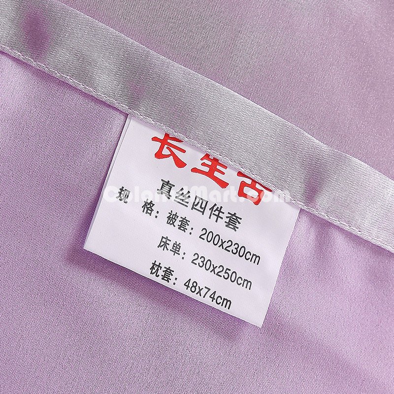 England Style Purple Bedding Silk Bedding - Click Image to Close
