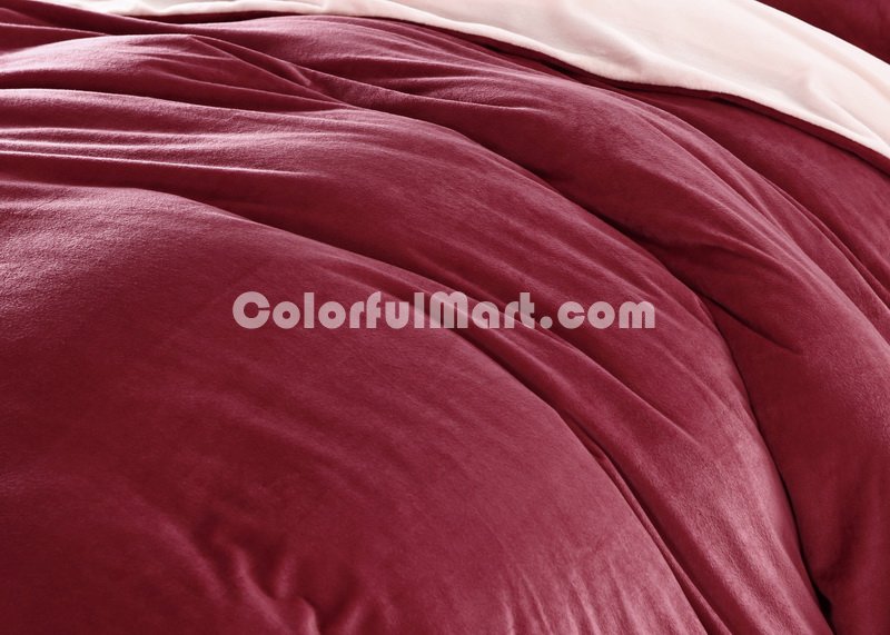 Wine Red And Pink Modern Bedding Sets - Click Image to Close