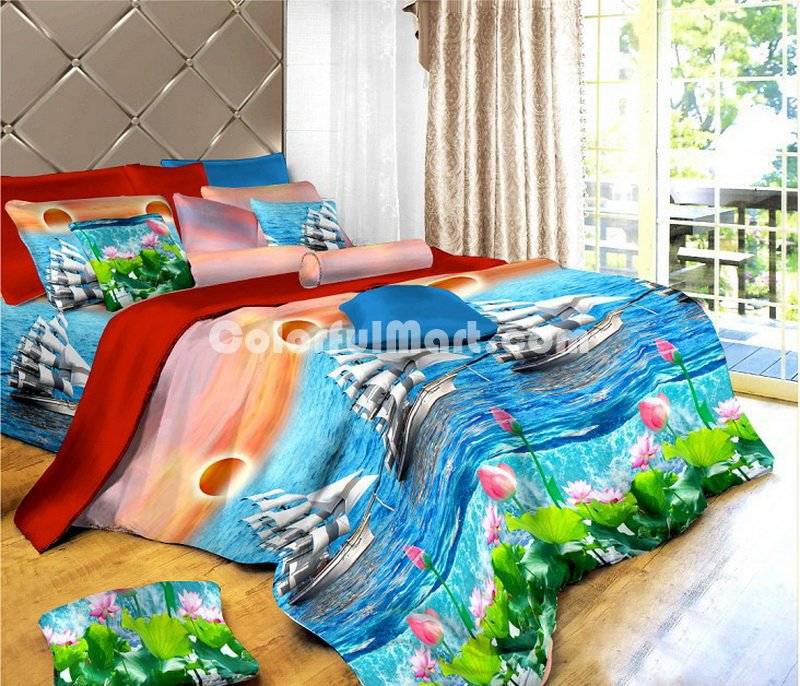 Smooth Sailing Bedding 3D Duvet Cover Set - Click Image to Close