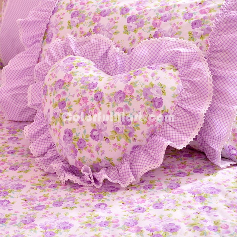 Eden Garden Purple Flowers Bedding Girls Bedding Princess Bedding - Click Image to Close