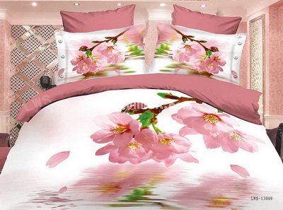 Sakura Pink Bedding 3D Duvet Cover Set