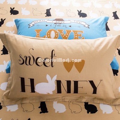 Small Rabbit 100% Cotton Pillowcase, Include 2 Standard Pillowcases, Envelope Closure, Kids Favorite Pillowcase