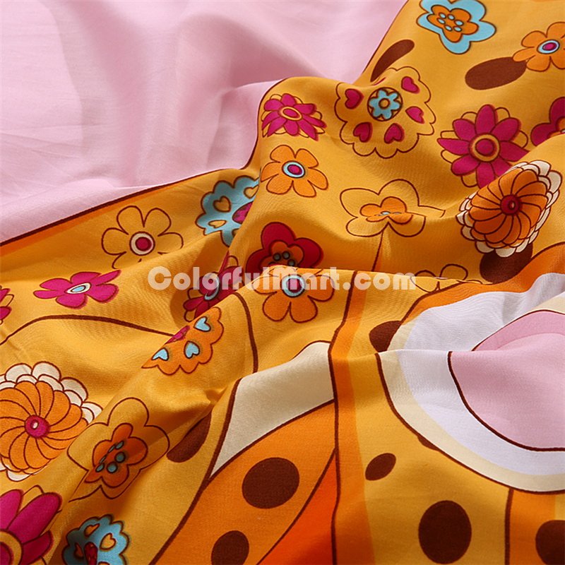 The Cheetah Family Orange Bedding Set Kids Bedding Duvet Cover Set Gift Idea - Click Image to Close