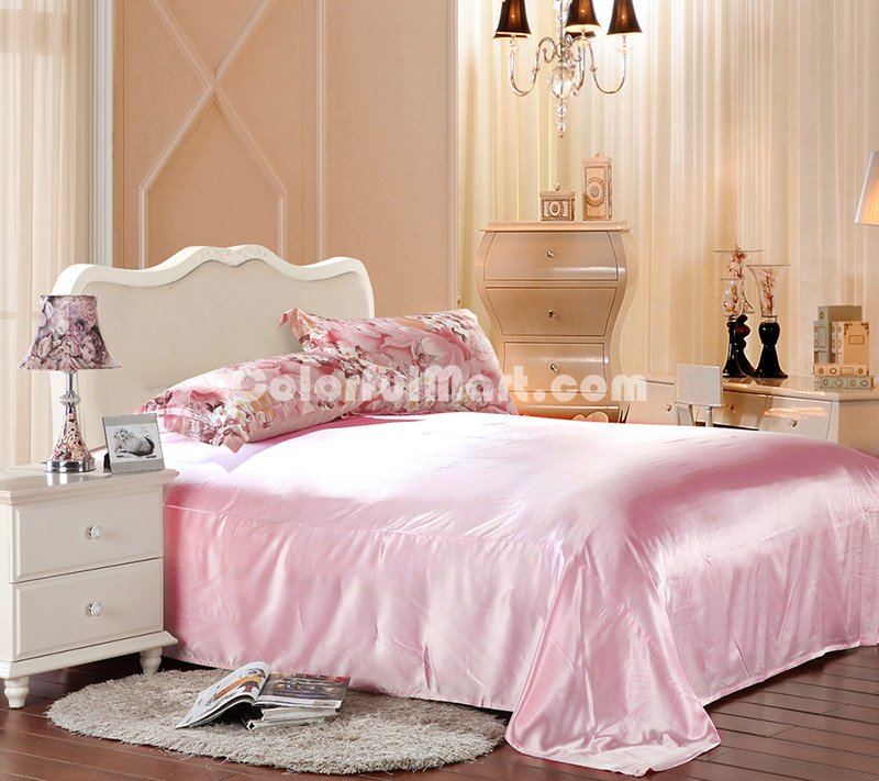 Being In Full Flower Pink Silk Duvet Cover Set Silk Bedding - Click Image to Close