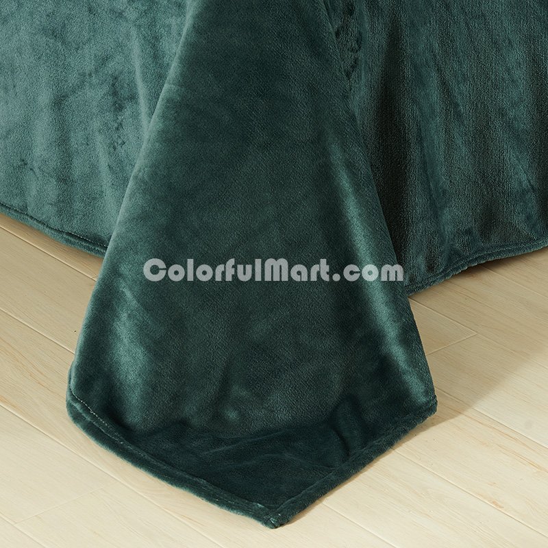 Dark Green Flannel Bedding Winter Bedding - Click Image to Close
