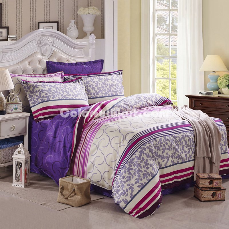 Orlando Amorous Feelings Purple Modern Bedding 2014 Duvet Cover Set - Click Image to Close