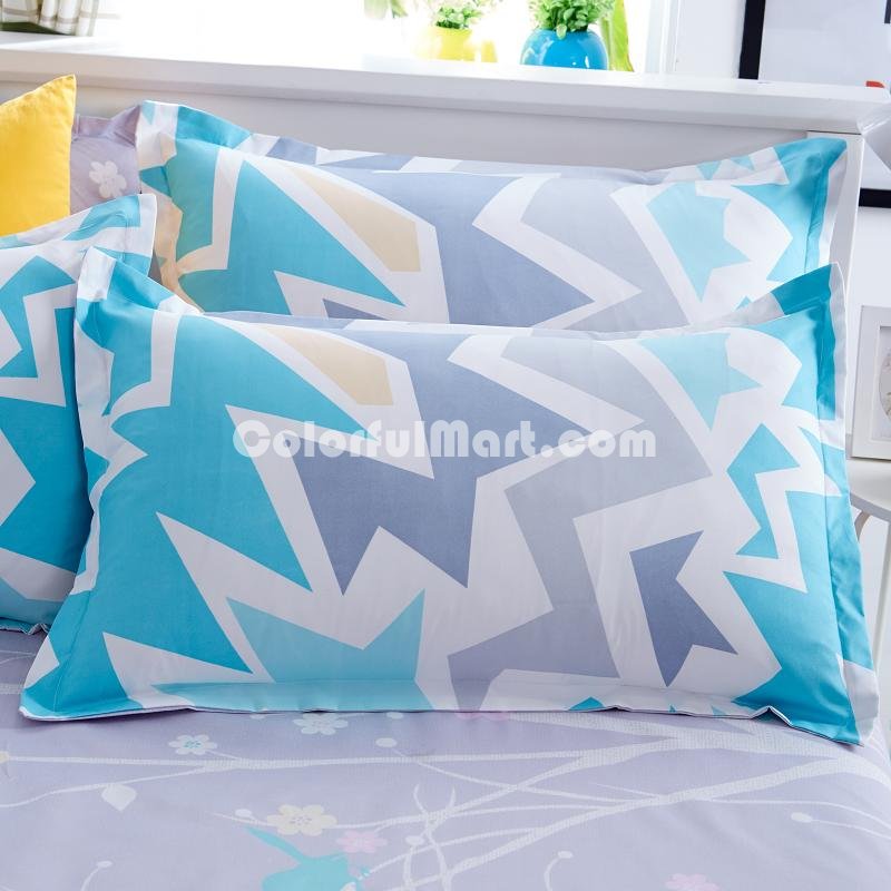 Lightning Blue Bedding Set Duvet Cover Pillow Sham Flat Sheet Teen Kids Boys Girls Bedding - Click Image to Close