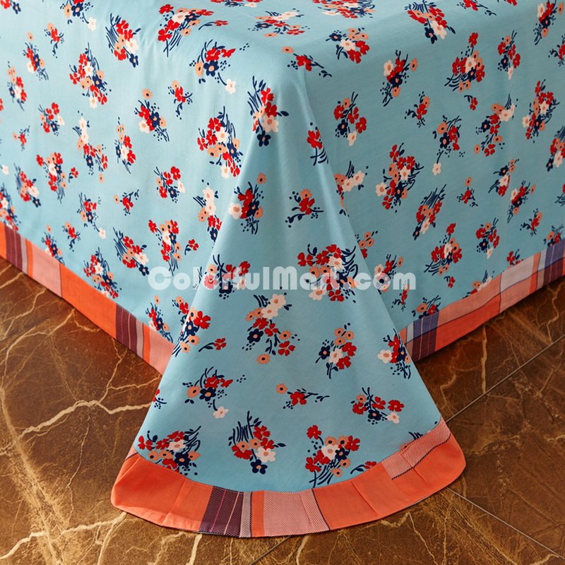 Affection Light Blue Cotton Bedding 2014 Duvet Cover Set - Click Image to Close