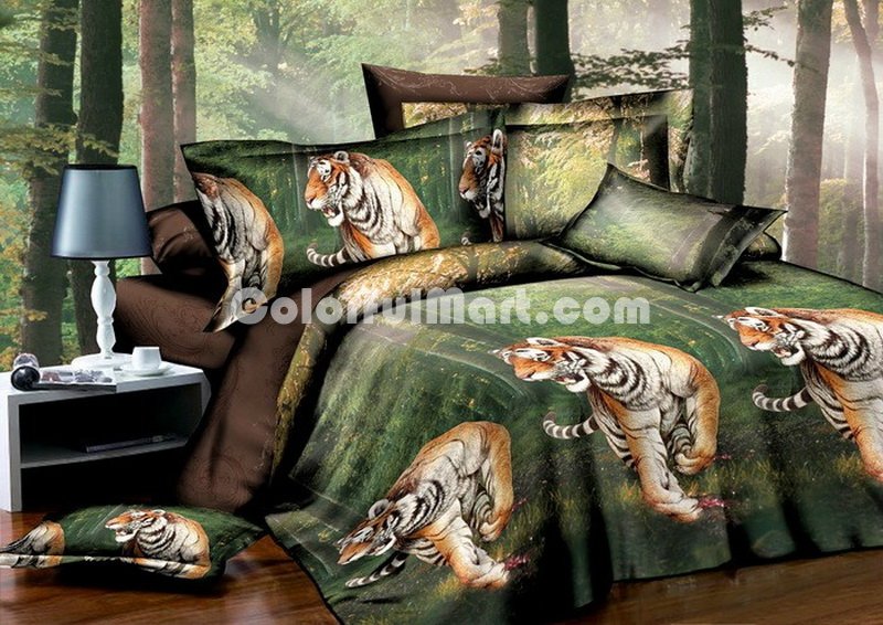 Tigers Duvet Cover Set 3D Bedding - Click Image to Close