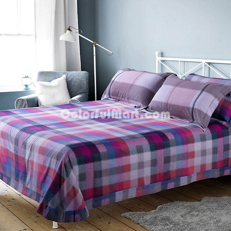 Paul Blue Bedding Set Modern Bedding Collection Floral Bedding Stripe And Plaid Bedding Christmas Gift Idea - Click Image to Close