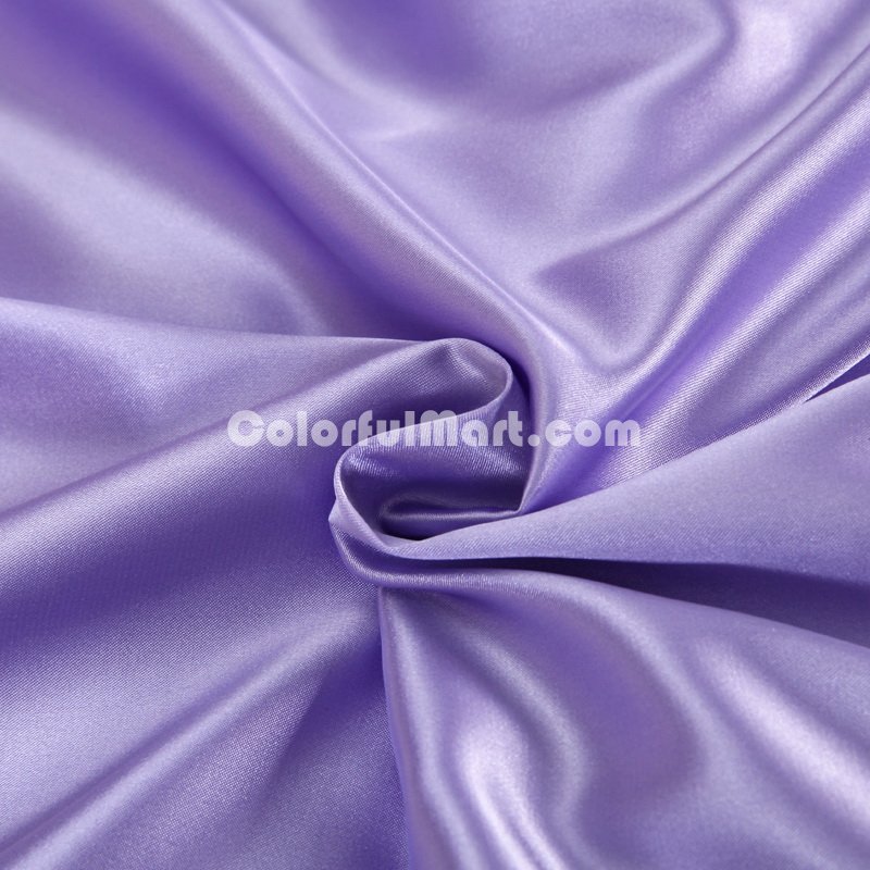 Blue Purple Silk Pillowcase, Include 2 Standard Pillowcases, Envelope Closure, Prevent Side Sleeping Wrinkles, Have Good Dreams - Click Image to Close