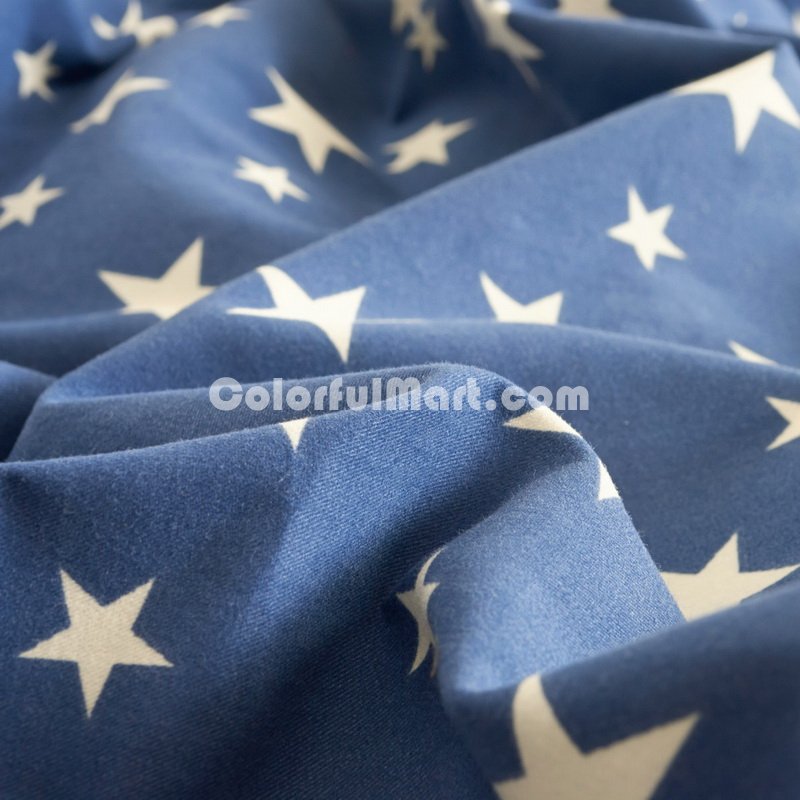 Polka Dots Stars Blue Bedding Girls Bedding Teen Bedding Kids Bedding - Click Image to Close
