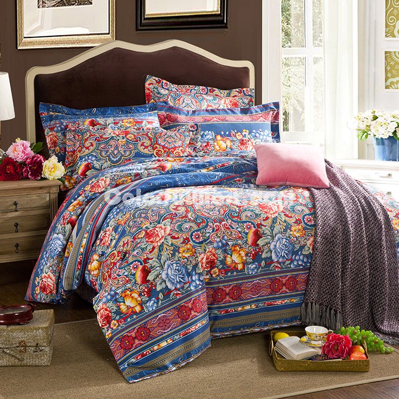 Memories Of The South Blue Duvet Cover Set European Bedding Casual Bedding - Click Image to Close