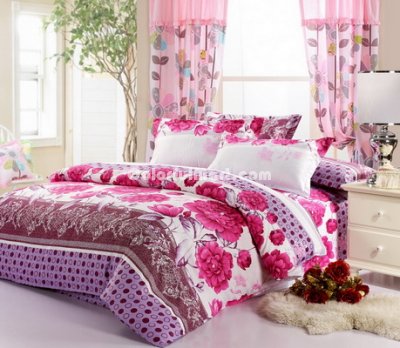Sweet Flowers Cheap Modern Bedding Sets