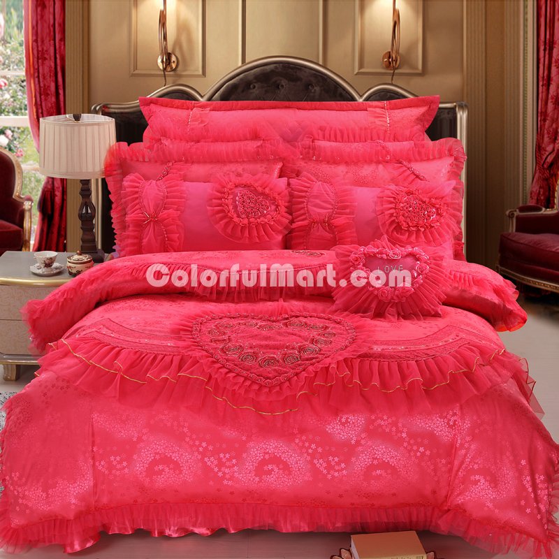 Amazing Gift Closer Hearts Rose Bedding Set Princess Bedding Girls Bedding Wedding Bedding Luxury Bedding - Click Image to Close