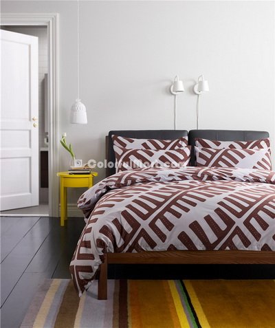 Molde Brown Bedding Set Luxury Bedding Scandinavian Design Duvet Cover Pillow Sham Flat Sheet Gift Idea