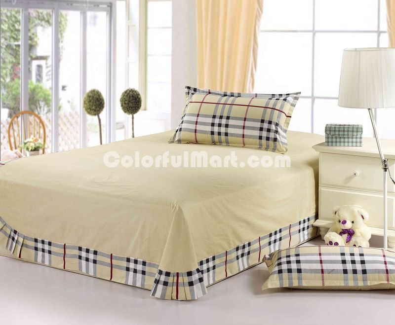 Plaid Yellow 3 Pieces Boys Bedding Sets - Click Image to Close