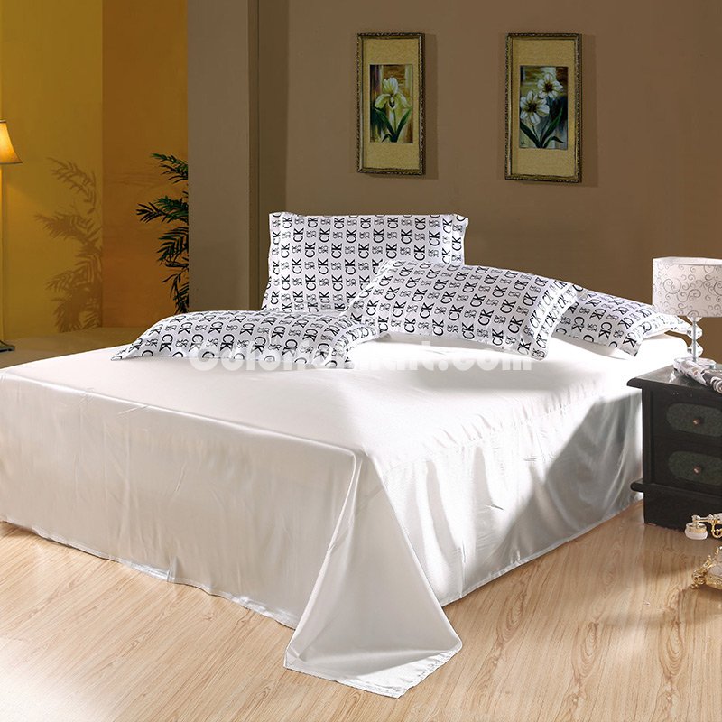 Fashion Trendy White Bedding Silk Bedding - Click Image to Close