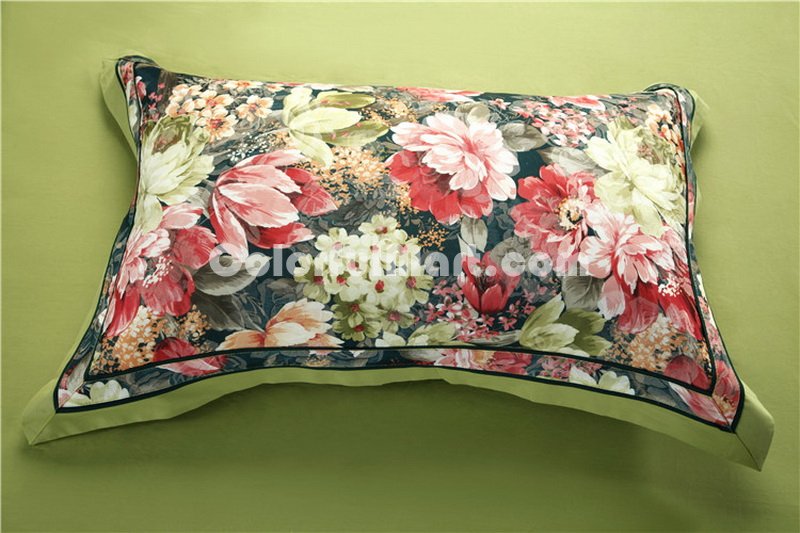 Brussels Green Flowers Bedding Luxury Bedding - Click Image to Close