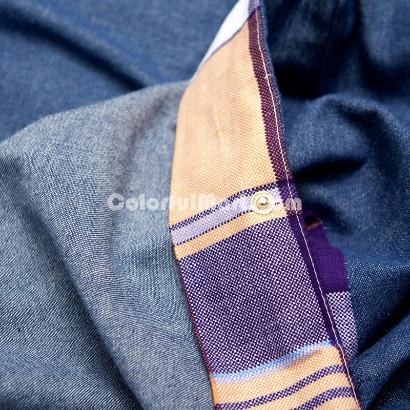 Jeans Blue Modern Bedding Cool Duvet Cover Set - Click Image to Close