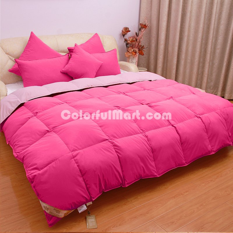 Deep Pink And Light Pink Goose Down Comforter - Click Image to Close