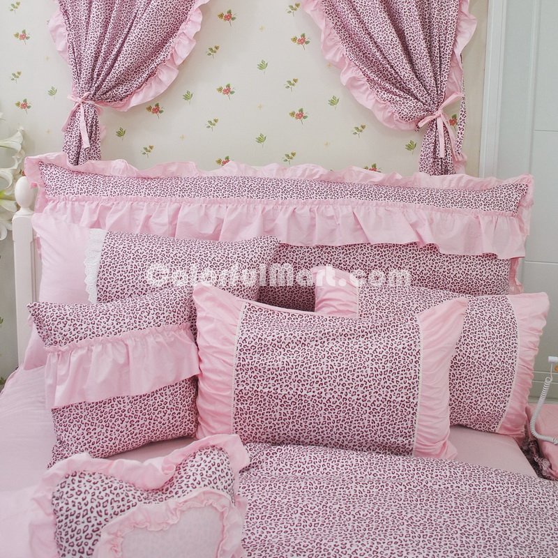 Cheetah Print Pink Girls Princess Bedding Sets - Click Image to Close