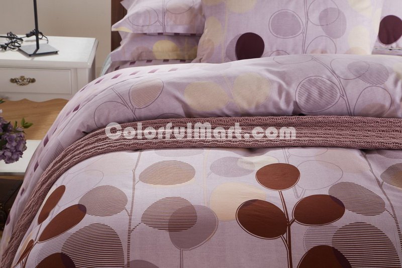 Small Circles Light Purple Teen Bedding Duvet Cover Set - Click Image to Close