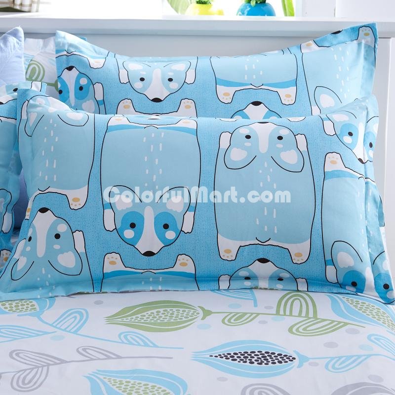 Lesser Pandas Blue Bedding Set Duvet Cover Pillow Sham Flat Sheet Teen Kids Boys Girls Bedding - Click Image to Close