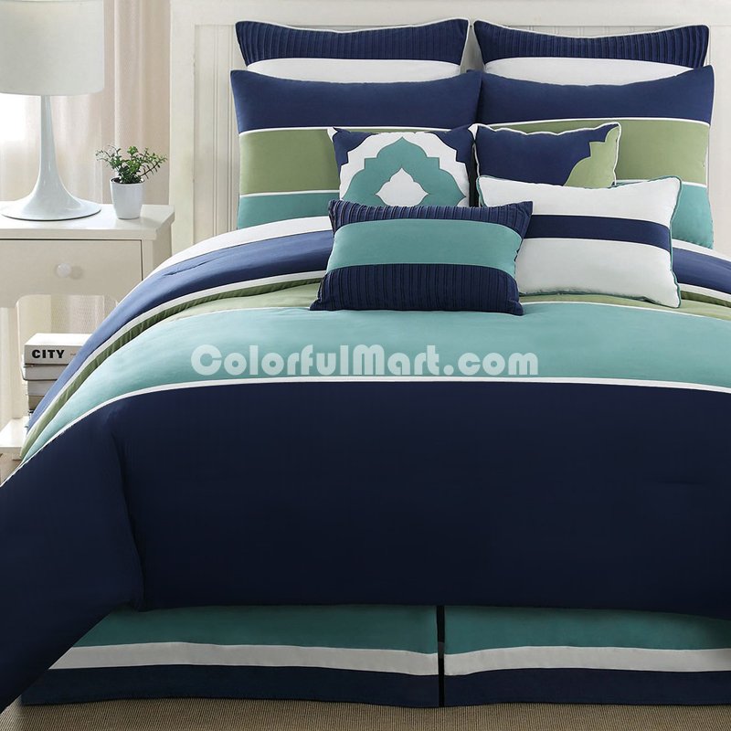 Santorini Blue Luxury Bedding Quality Bedding - Click Image to Close