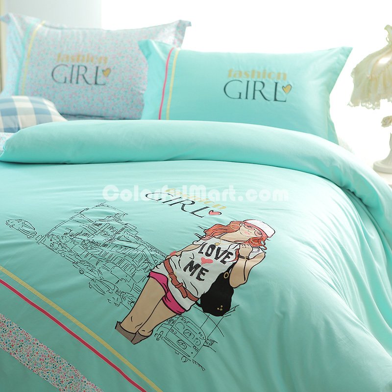 Liberal Aqua Blue Bedding Teen Bedding Modern Bedding Girls Bedding - Click Image to Close