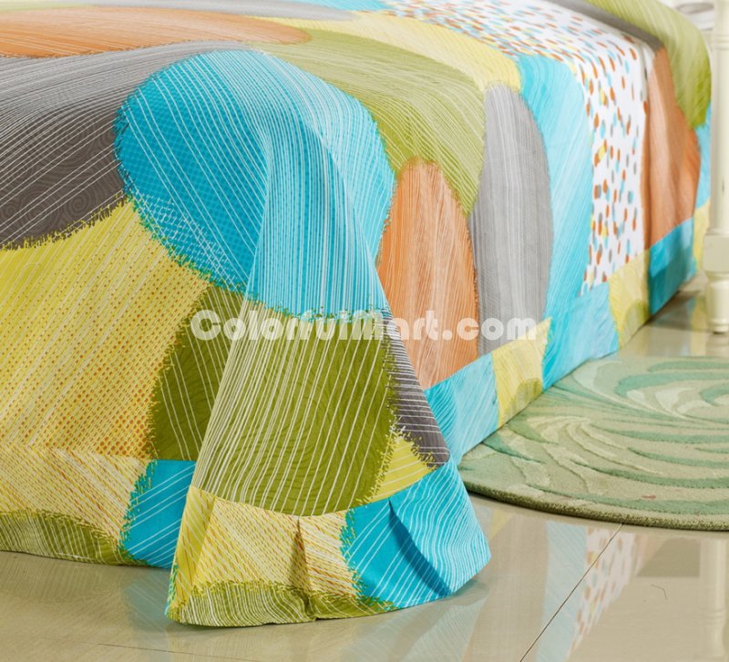 Charming Milan Green Cheap Modern Bedding Sets - Click Image to Close