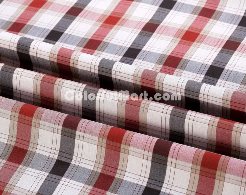 Day And Night Red Tartan Bedding Stripes And Plaids Bedding Luxury Bedding - Click Image to Close