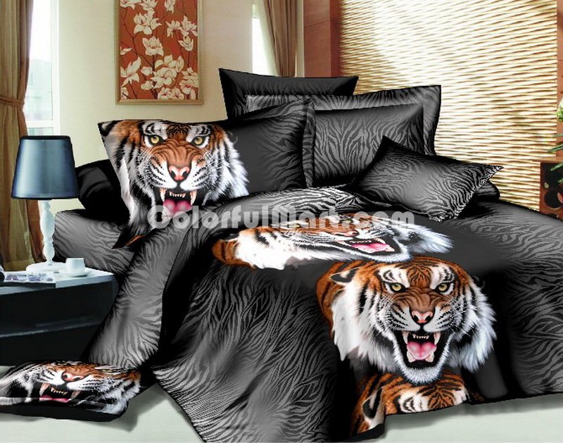 Majestic Tiger Bedding 3D Duvet Cover Set - Click Image to Close