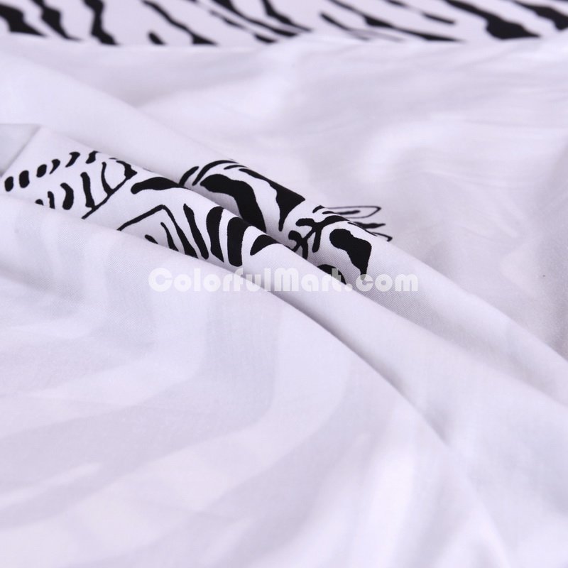 Love Zebra Print Black And White Bedding Classic Bedding - Click Image to Close