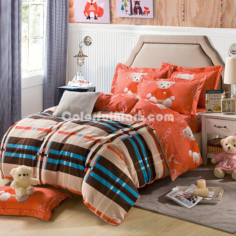 Little Bear Gray Teen Bedding College Dorm Bedding Kids Bedding - Click Image to Close