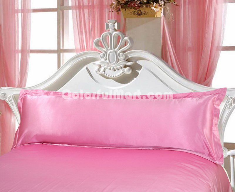 Pink Silk Bedding Set Duvet Cover Silk Pillowcase Silk Sheet Luxury Bedding - Click Image to Close