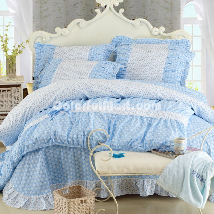 Hearts Blue Girls Bedding Sets - Click Image to Close