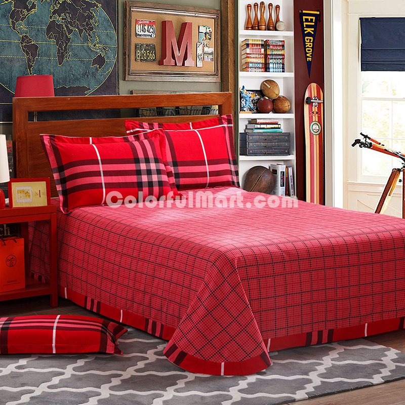 Scotland Red Tartan Bedding Stripes And Plaids Bedding Teen Bedding - Click Image to Close