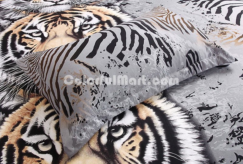 Jungle King Tiger Duvet Cover Set 3D Bedding - Click Image to Close